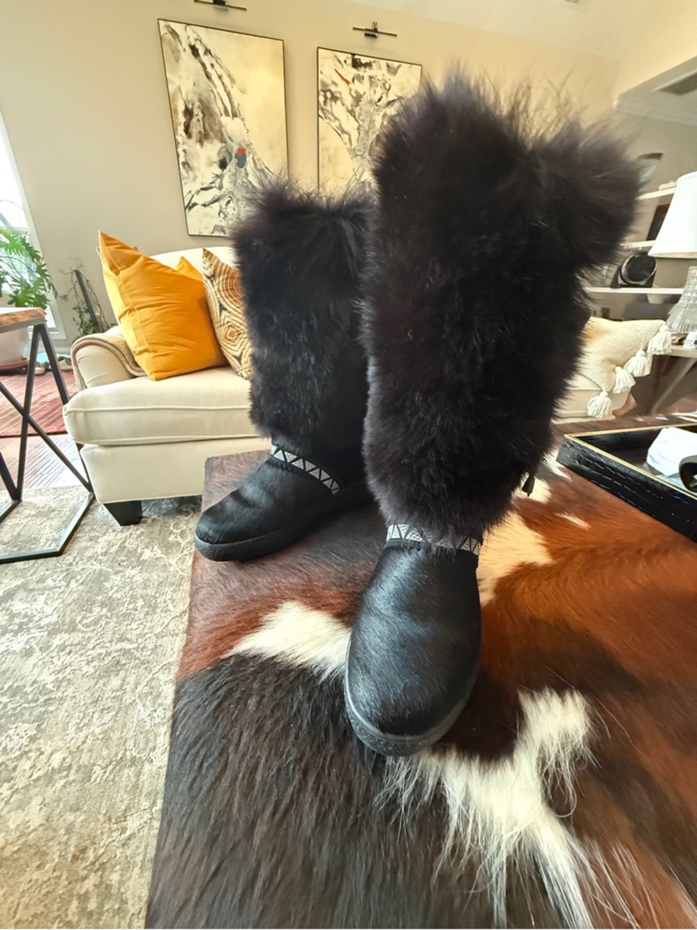 OSCAR CRISTINA SPORT ITALIAN Fur Winter Boots SZ 39 - Picture 7 of 14